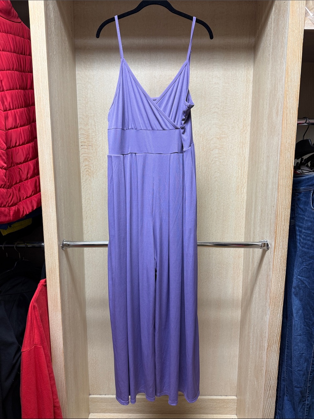 Lavender Sleeveless Wrap-Front Maxi Dress